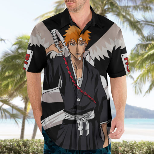 Chemise hawaïenne Ichigo Kurosaki style veste BL – Image 3