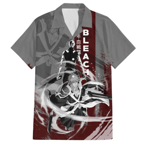Chemise hawaïenne Ichigo Kurosaki Bleach style sanglant grunge