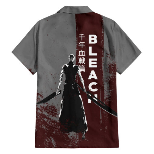 Chemise hawaïenne Ichigo Kurosaki Bleach style sanglant grunge – Image 2