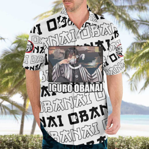 Chemise hawaïenne Obanai Iguro Demon Slayer Anime – Image 3
