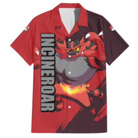 Chemise hawaïenne Félinferno Pokémon Anime