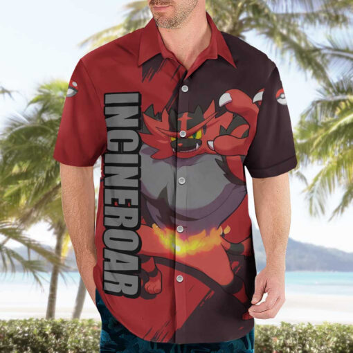 Chemise hawaïenne Félinferno Pokémon Anime – Image 3