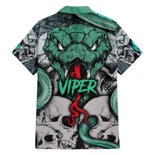 Chemise hawaïenne trio infernal crâne, vipère & serpent
