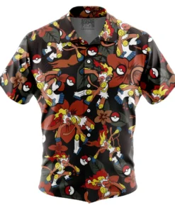 Chemise hawaïenne Motif Infernape Pokémon