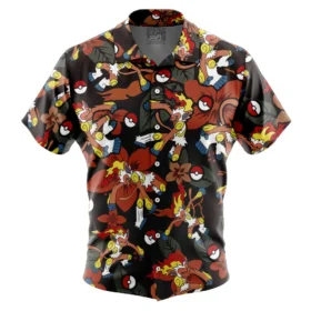 Chemise hawaïenne Motif Infernape Pokémon