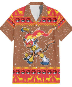 Chemise hawaïenne Simiabraz Pokémon pixel Noël