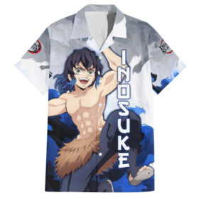 Chemise hawaïenne Inosuke Demon Slayer Anime
