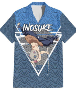 Chemise hawaïenne Inosuke Demon Slayer art japonais
