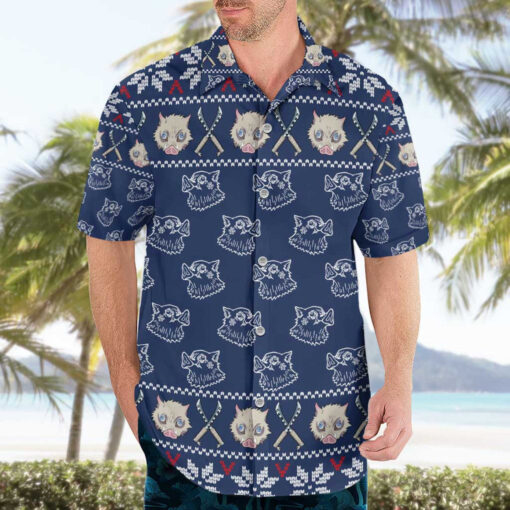 Chemise hawaïenne Inosuke Demon Slayer Noël Mix – Image 3