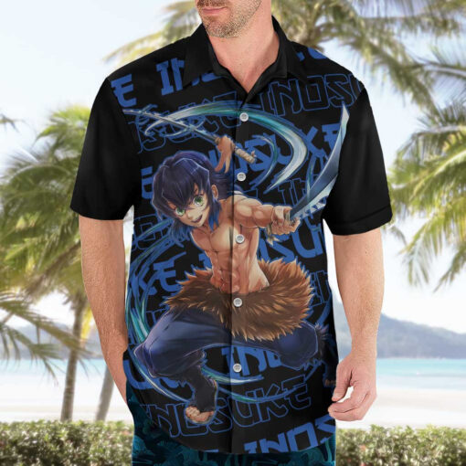 Chemise hawaïenne Inosuke Hashibira Demon Slayer Japon – Image 3