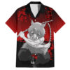 Chemise hawaïenne Inosuke art japonais Demon Slayer