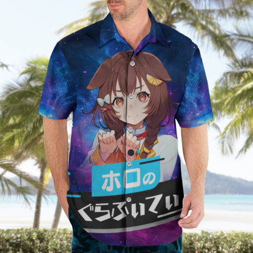 Chemise hawaïenne Inugami Korone HoloLive Galaxie – Image 3