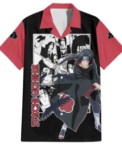 Chemise hawaïenne Itachi Uchiha Naruto Manga Mix