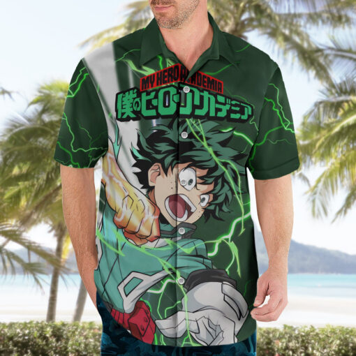 Chemise hawaïenne Izuku Midoriya Deku My Hero Academia Anime – Image 3