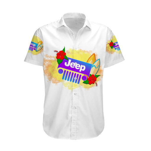Chemise hawaïenne Jeep plage anniversaire 2023 style blanc – Image 2