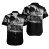 Chemise hawaïenne Jeep plage vague noire