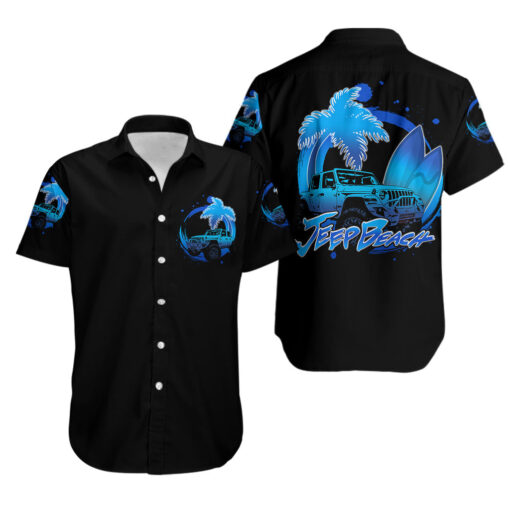 Chemise hawaïenne Jeep plage style vibes bleu