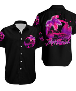 Chemise hawaïenne Jeep plage style vibes rose