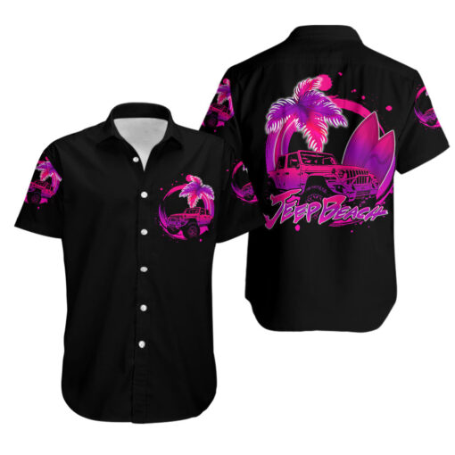 Chemise hawaïenne Jeep plage style vibes rose