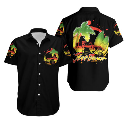 Chemise hawaïenne Jeep plage style vibes jaune