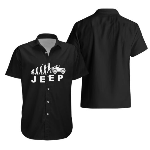 Chemise hawaïenne évolution Jeep noir