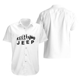 Chemise hawaïenne évolution Jeep blanc