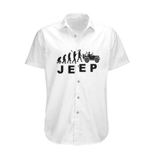 Chemise hawaïenne évolution Jeep blanc – Image 2