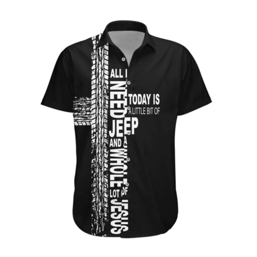 Chemise hawaïenne Jeep perdu avec Jésus noir – Image 2