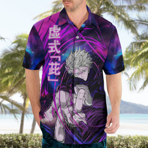 Chemise hawaïenne Satoru Gojo JJK Technique du Vide – Image 3