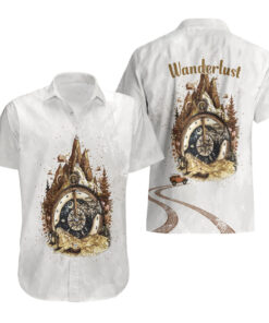 Chemise hawaïenne Jeep boussole aventure Wanderlust