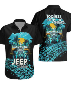Chemise hawaïenne Jeep plage Go Topless for Turtles