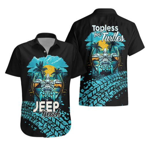 Chemise hawaïenne Jeep plage Go Topless for Turtles