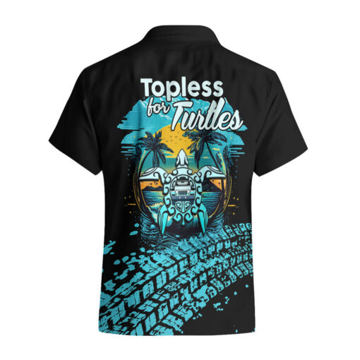 Chemise hawaïenne Jeep plage Go Topless for Turtles – Image 3