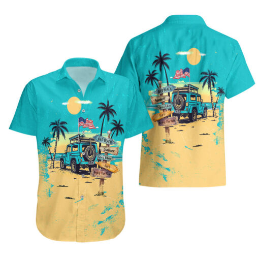 Chemise hawaïenne Jeep plage bonnes ondes d'été