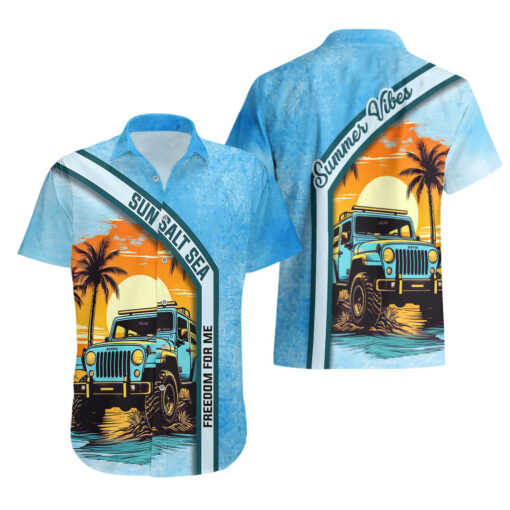 Chemise hawaïenne Jeep plage soleil sel mer vibes d'été