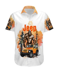 Chemise hawaïenne Jeep Bigfoot ceux qui errent ne sont pas perdus