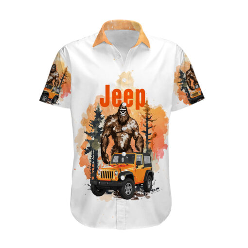 Chemise hawaïenne Jeep Bigfoot ceux qui errent ne sont pas perdus