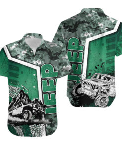 Chemise hawaïenne Jeep style camouflage tout-terrain