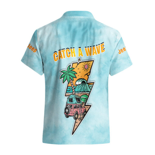 Chemise hawaïenne Jeep camping attrape la vague – Image 2
