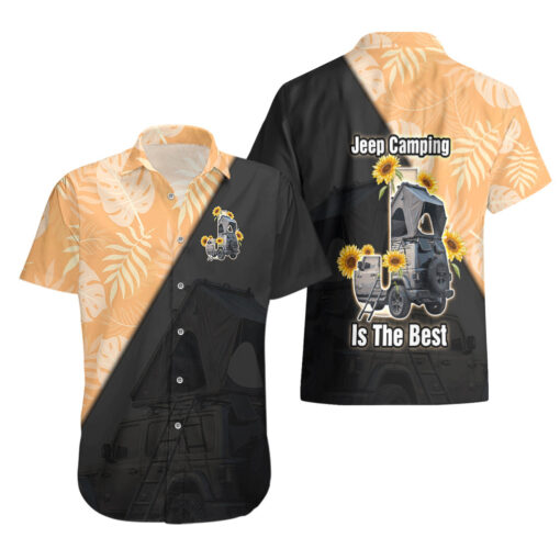 Chemise hawaïenne Jeep camping alphabet J tournesol mix – Image 3
