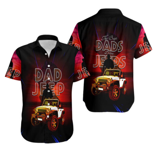 Chemise hawaïenne Papa Jeep les meilleurs papas conduisent des Jeeps – Image 3