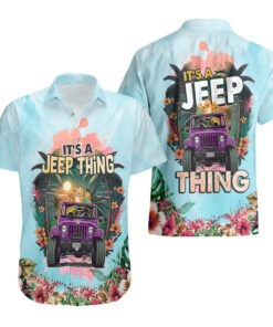 Chemise hawaïenne Jeep canard tropical été it's a Jeep thing