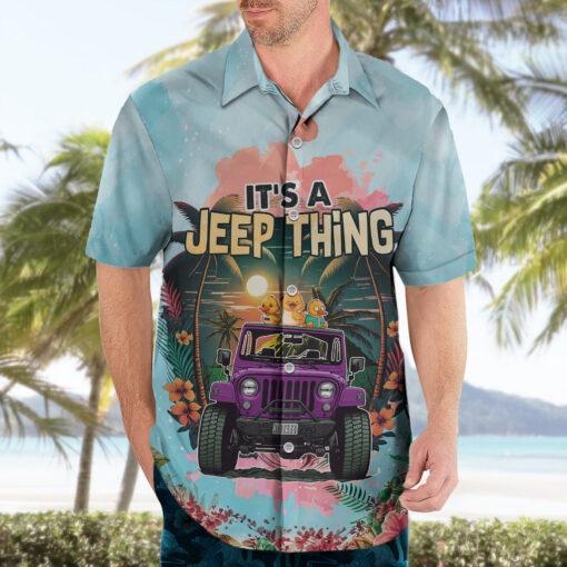 Chemise hawaïenne Jeep canard tropical été it's a Jeep thing – Image 3