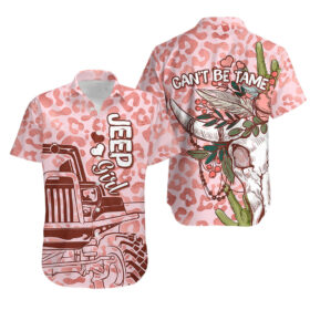 Chemise hawaïenne fille Jeep style country crâne de vache léopard