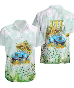Chemise hawaïenne fille Jeep tournesol floral