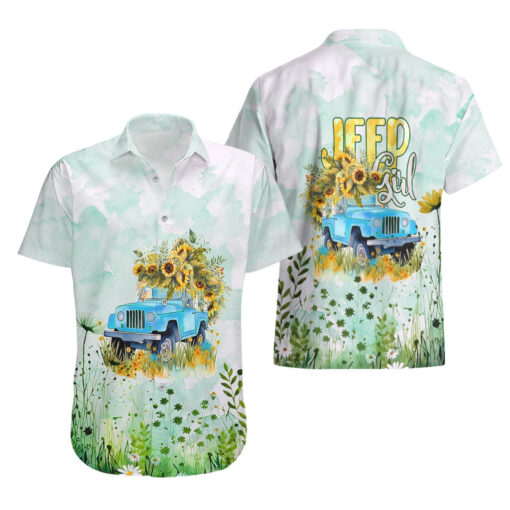Chemise hawaïenne fille Jeep tournesol floral