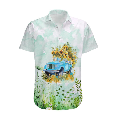 Chemise hawaïenne fille Jeep tournesol floral – Image 2