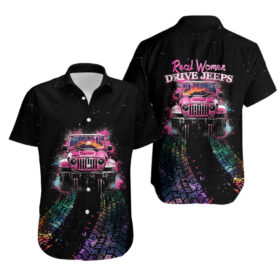 Chemise hawaïenne fille Jeep galaxie vraies femmes conduisent Jeep