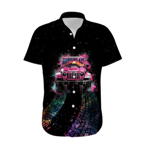 Chemise hawaïenne fille Jeep galaxie vraies femmes conduisent Jeep – Image 2