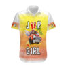 Chemise hawaïenne fille Jeep surf avec la mer